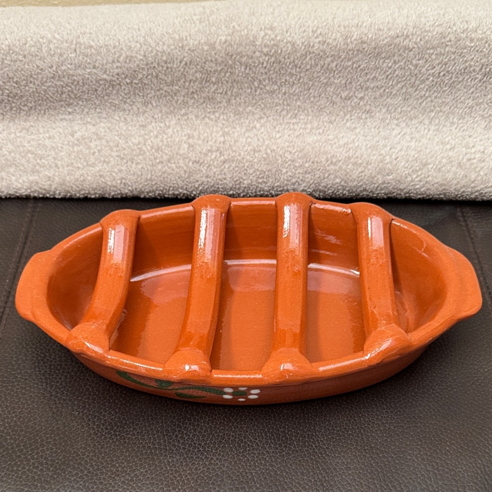 Portuguese Terracotta Chouriço Sausage Handmade Cooker & Serving Dish